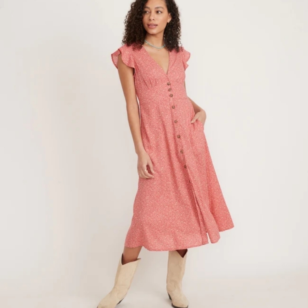 Marine layer Camila Midi Dress in Ditsy Floral